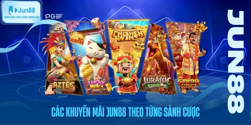 Các khuyến mãi jun88 theo từng sảnh cược